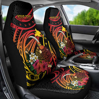 Personalized Milne Bay Car Seat Cover PNG Lime Pot with Oro Tapa LT7 - Polynesian Pride