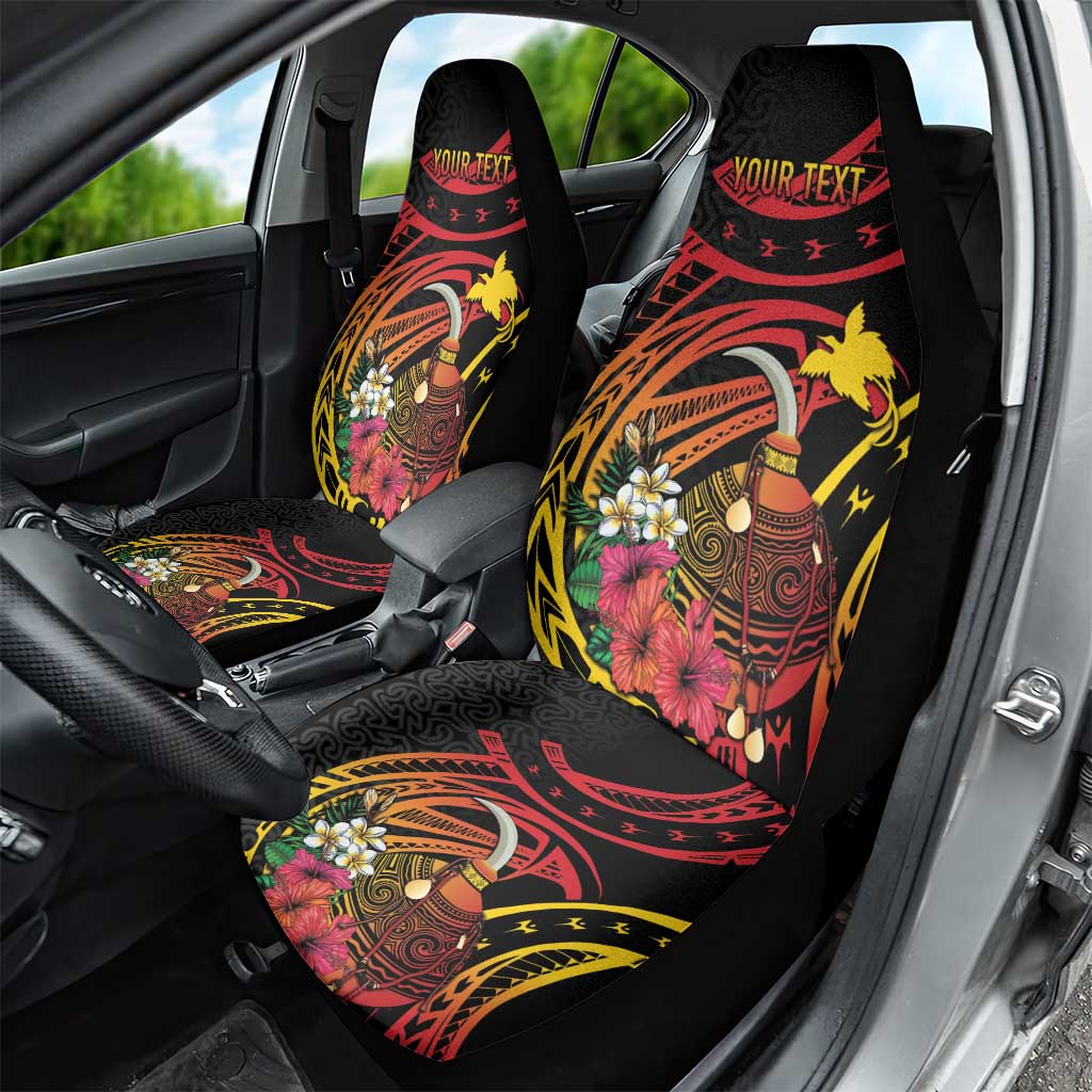 Personalized Milne Bay Car Seat Cover PNG Lime Pot with Oro Tapa LT7 - Polynesian Pride