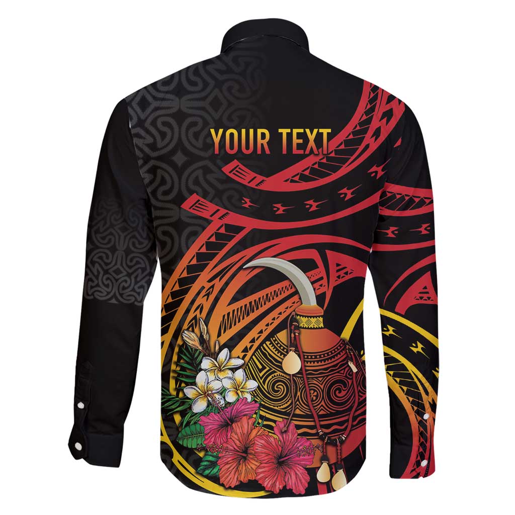 Personalized Milne Bay Family Matching Off Shoulder Short Dress and Hawaiian Shirt PNG Lime Pot with Oro Tapa LT7 - Polynesian Pride