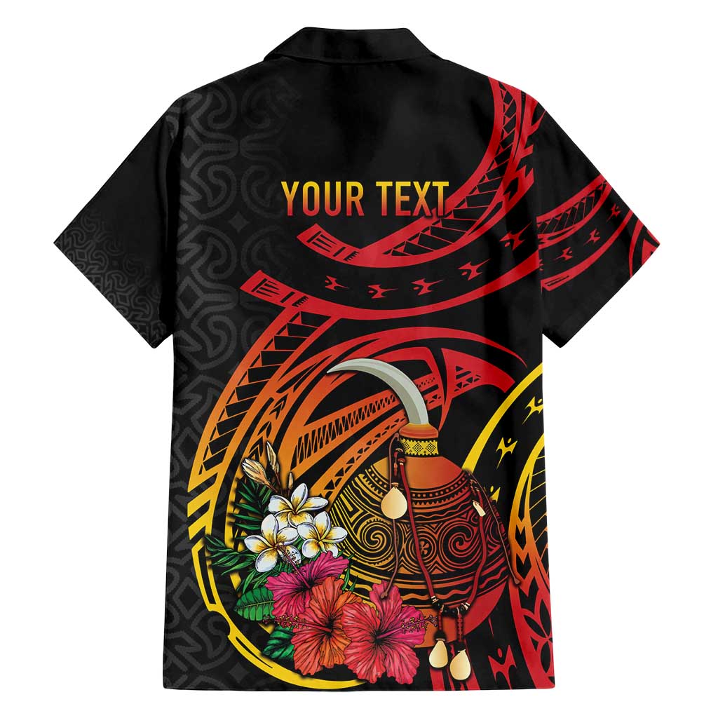 Personalized Milne Bay Family Matching Summer Maxi Dress and Hawaiian Shirt PNG Lime Pot with Oro Tapa LT7 - Polynesian Pride