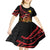Personalized Milne Bay Kid Short Sleeve Dress PNG Lime Pot with Oro Tapa