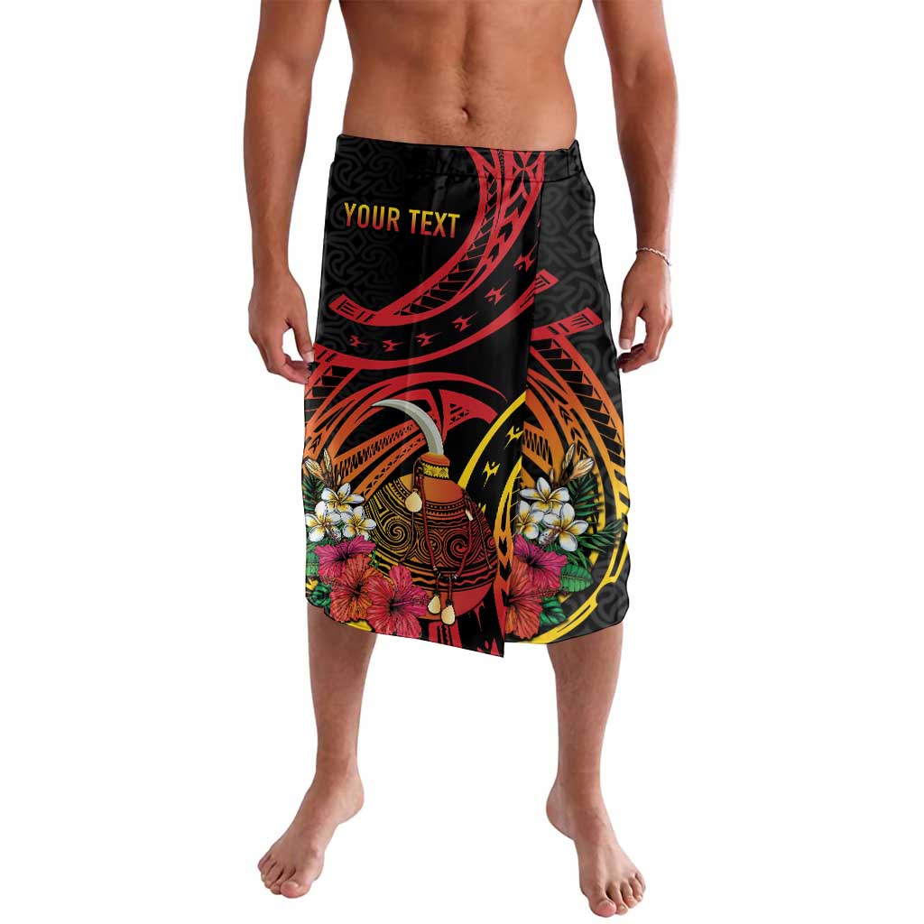 Personalized Milne Bay Lavalava PNG Lime Pot with Oro Tapa