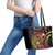 Personalized Milne Bay Leather Tote Bag PNG Lime Pot with Oro Tapa