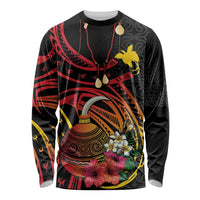 Personalized Milne Bay Long Sleeve Shirt PNG Lime Pot with Oro Tapa