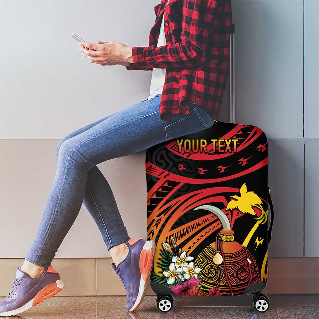 Personalized Milne Bay Luggage Cover PNG Lime Pot with Oro Tapa