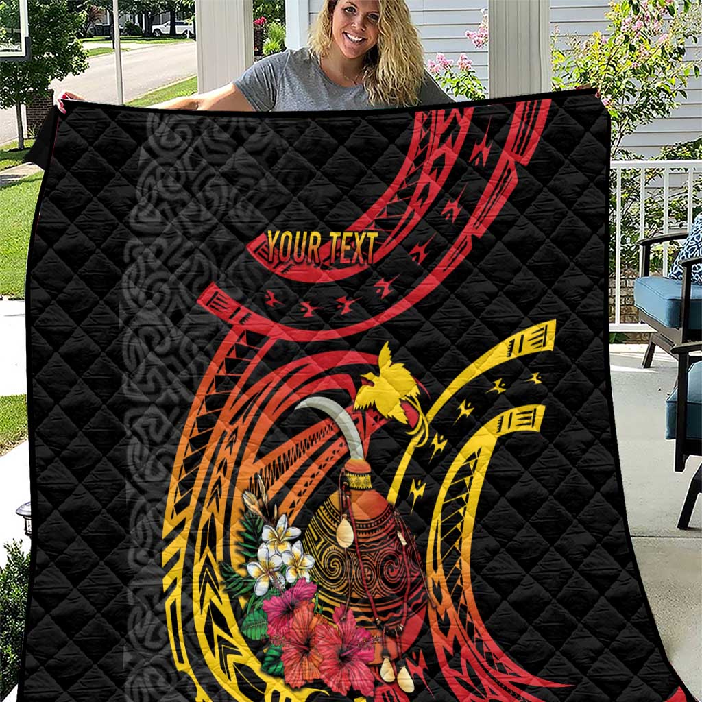 Personalized Milne Bay Quilt PNG Lime Pot with Oro Tapa LT7 Black - Polynesian Pride