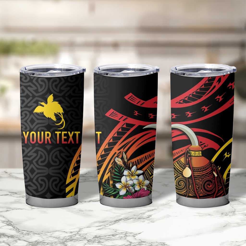 Personalized Milne Bay Tumbler Cup PNG Lime Pot with Oro Tapa LT7 - Polynesian Pride