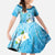 Hafa Adai Guam Chamorro Personalized Family Matching Mermaid Dress and Hawaiian Shirt Ocean Blue Latte Stone with Guasali - Polynesian Pride