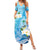 Hafa Adai Guam Chamorro Personalized Family Matching Summer Maxi Dress and Hawaiian Shirt Ocean Blue Latte Stone with Guasali - Polynesian Pride
