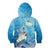 Hafa Adai Guam Chamorro Personalized Kid Hoodie Ocean Blue Latte Stone with Guasali - Polynesian Pride