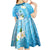 Hafa Adai Guam Chamorro Personalized Kid Short Sleeve Dress Ocean Blue Latte Stone with Guasali - Polynesian Pride