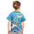 Hafa Adai Guam Chamorro Personalized Kid T Shirt Ocean Blue Latte Stone with Guasali - Polynesian Pride