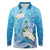 Hafa Adai Guam Chamorro Personalized Long Sleeve Polo Shirt Ocean Blue Latte Stone with Guasali - Polynesian Pride