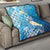Hafa Adai Guam Chamorro Personalized Quilt Ocean Blue Latte Stone with Guasali - Polynesian Pride