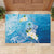 Hafa Adai Guam Chamorro Personalized Rubber Doormat Ocean Blue Latte Stone with Guasali - Polynesian Pride