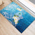 Hafa Adai Guam Chamorro Personalized Rubber Doormat Ocean Blue Latte Stone with Guasali - Polynesian Pride