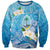 Hafa Adai Guam Chamorro Personalized Sweatshirt Ocean Blue Latte Stone with Guasali - Polynesian Pride