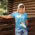 Hafa Adai Guam Chamorro Personalized Women Polo Shirt Ocean Blue Latte Stone with Guasali - Polynesian Pride