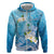 Hafa Adai Guam Chamorro Personalized Zip Hoodie Ocean Blue Latte Stone with Guasali - Polynesian Pride
