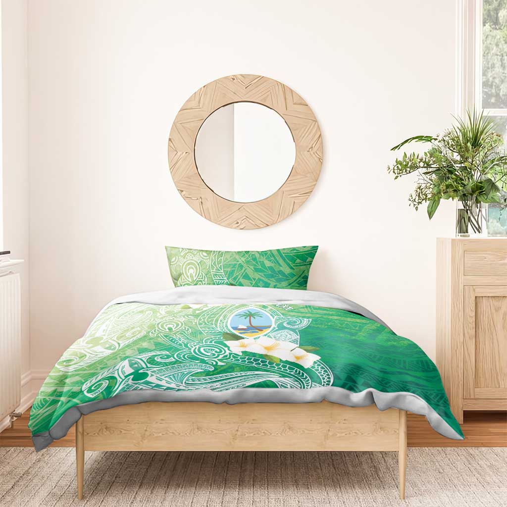Hafa Adai Guam Chamorro Personalized Bedding Set Summer Green Latte Stone with Guasali - Polynesian Pride