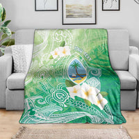 Hafa Adai Guam Chamorro Personalized Blanket Summer Green Latte Stone with Guasali - Polynesian Pride