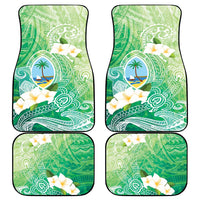 Hafa Adai Guam Chamorro Personalized Car Mats Summer Green Latte Stone with Guasali - Polynesian Pride