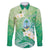 Hafa Adai Guam Chamorro Personalized Family Matching Mermaid Dress and Hawaiian Shirt Summer Green Latte Stone with Guasali - Polynesian Pride