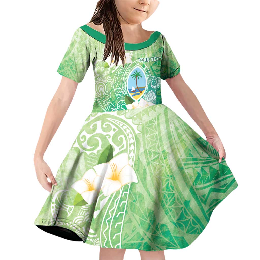 Hafa Adai Guam Chamorro Personalized Family Matching Off Shoulder Short Dress and Hawaiian Shirt Summer Green Latte Stone with Guasali - Polynesian Pride