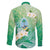 Hafa Adai Guam Chamorro Personalized Family Matching Puletasi and Hawaiian Shirt Summer Green Latte Stone with Guasali - Polynesian Pride