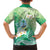 Hafa Adai Guam Chamorro Personalized Family Matching Short Sleeve Bodycon Dress and Hawaiian Shirt Summer Green Latte Stone with Guasali - Polynesian Pride