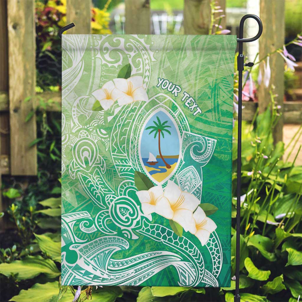 Hafa Adai Guam Chamorro Personalized Garden Flag Summer Green Latte Stone with Guasali - Polynesian Pride