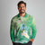 Hafa Adai Guam Chamorro Personalized Long Sleeve Polo Shirt Summer Green Latte Stone with Guasali - Polynesian Pride