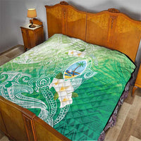Hafa Adai Guam Chamorro Personalized Quilt Summer Green Latte Stone with Guasali - Polynesian Pride