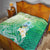 Hafa Adai Guam Chamorro Personalized Quilt Summer Green Latte Stone with Guasali - Polynesian Pride