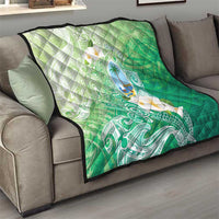 Hafa Adai Guam Chamorro Personalized Quilt Summer Green Latte Stone with Guasali - Polynesian Pride