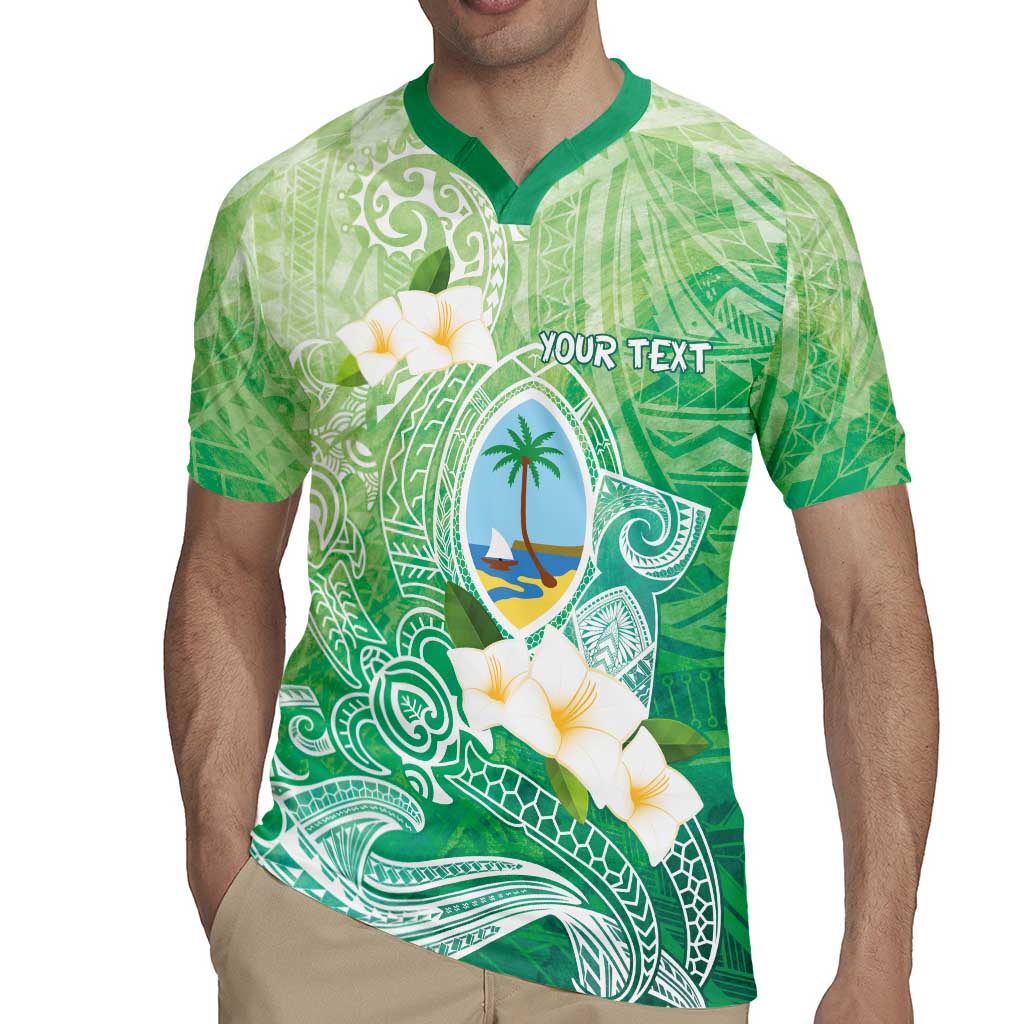 Hafa Adai Guam Chamorro Personalized Rugby Jersey Summer Green Latte Stone with Guasali - Polynesian Pride
