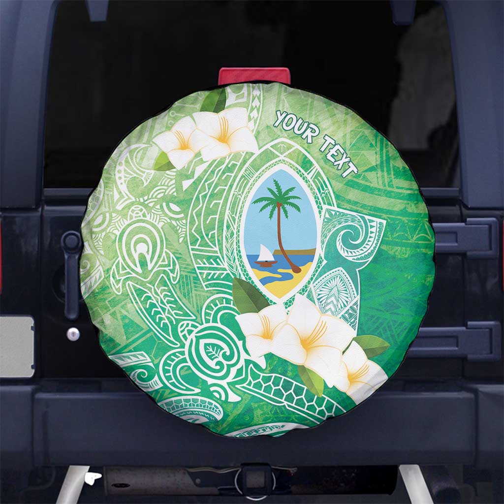 Hafa Adai Guam Chamorro Personalized Spare Tire Cover Summer Green Latte Stone with Guasali - Polynesian Pride