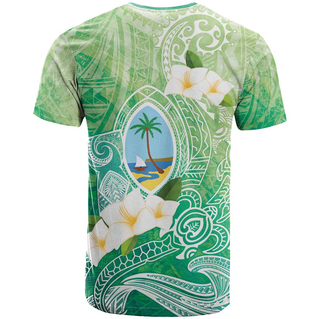Hafa Adai Guam Chamorro Personalized T Shirt Summer Green Latte Stone with Guasali - Polynesian Pride