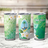 Hafa Adai Guam Chamorro Personalized Tumbler Cup Summer Green Latte Stone with Guasali - Polynesian Pride