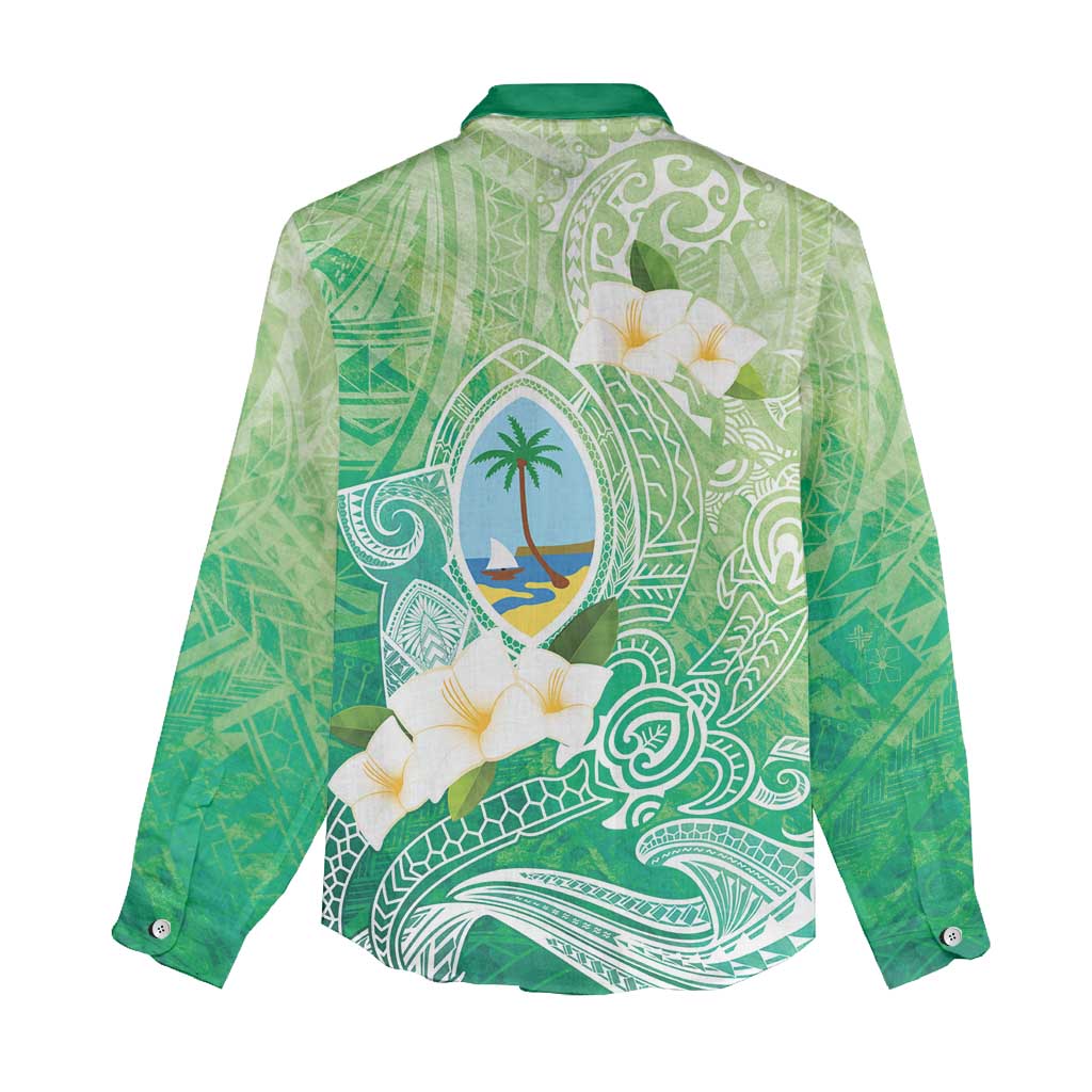 Hafa Adai Guam Chamorro Personalized Women Casual Shirt Summer Green Latte Stone with Guasali - Polynesian Pride
