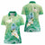 Hafa Adai Guam Chamorro Personalized Women Polo Shirt Summer Green Latte Stone with Guasali - Polynesian Pride