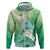 Hafa Adai Guam Chamorro Personalized Zip Hoodie Summer Green Latte Stone with Guasali - Polynesian Pride