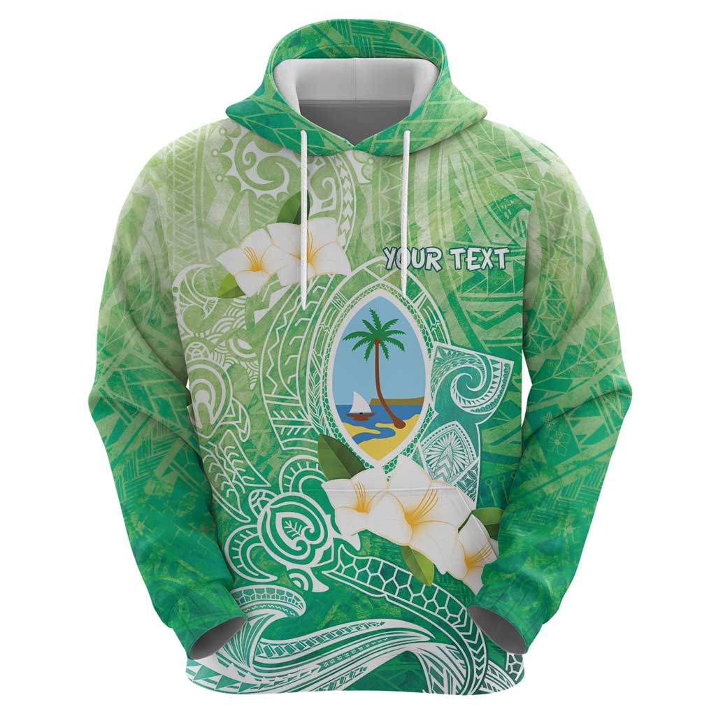 Hafa Adai Guam Chamorro Personalized Zip Hoodie Summer Green Latte Stone with Guasali - Polynesian Pride