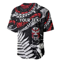 New Zealand Maori Rugby Personalised Baseball Jersey Ta Moko Silver Fern LT7 - Polynesian Pride