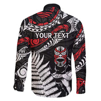 New Zealand Maori Rugby Personalised Family Matching Mermaid Dress and Hawaiian Shirt Ta Moko Silver Fern LT7 - Polynesian Pride