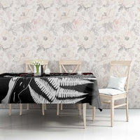 New Zealand Maori Rugby Personalised Tablecloth Ta Moko Silver Fern