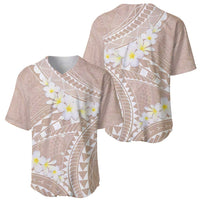 Polynesian Vintage Floral Baseball Jersey Beige Motifs - Polynesian Pride