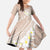 Polynesian Vintage Floral Family Matching Off The Shoulder Long Sleeve Dress and Hawaiian Shirt Beige Motifs - Polynesian Pride