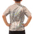 Polynesian Vintage Floral Family Matching Off Shoulder Short Dress and Hawaiian Shirt Beige Motifs - Polynesian Pride