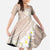 Polynesian Vintage Floral Family Matching Summer Maxi Dress and Hawaiian Shirt Beige Motifs - Polynesian Pride